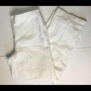 Kim Rogers white Capris 100% Linen size 10